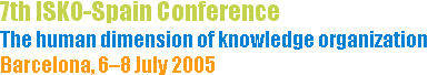 7th ISKO-Spain Conference