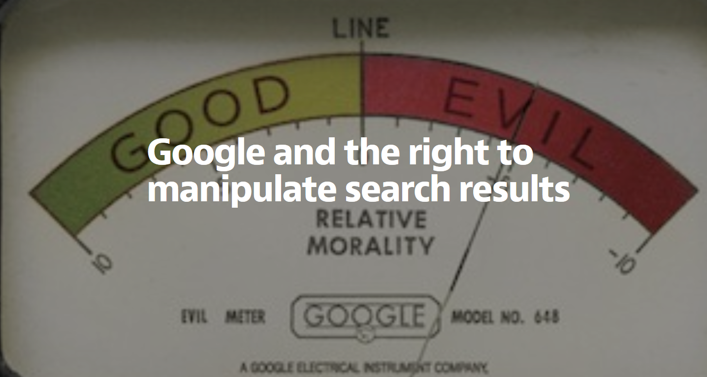 Google and the right to manipulate search results